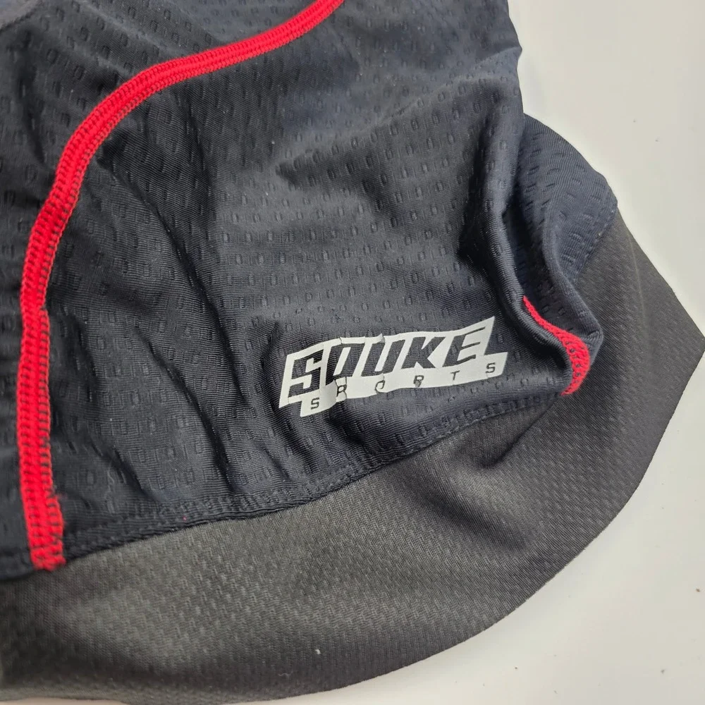 Souke Sports Mens Cycling Underwear Shorts 4D Padded Bike Liner Black Red XXL O4